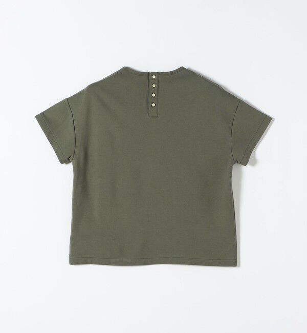 quaranciel「quaranciel:〈洗濯機可能〉ライト ポンチ バック ボタン ショートスリーブ TEE」|Tシャツ・カットソー|