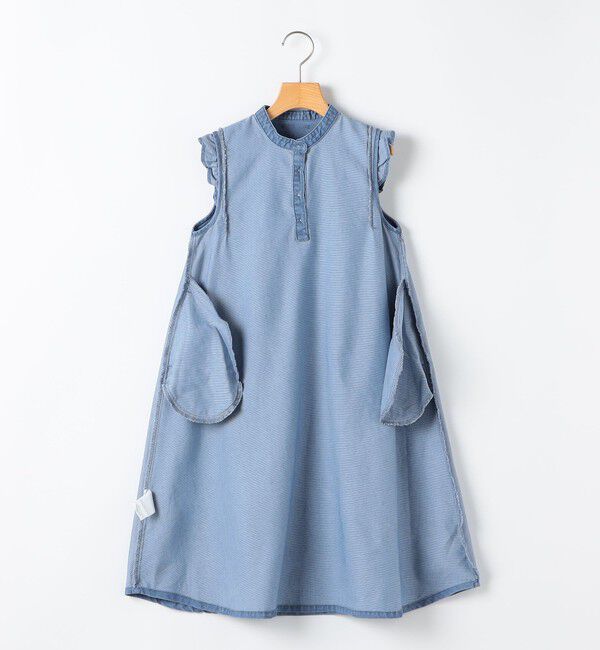 SHIPS KIDS「SHIPS KIDS:140～150cm /〈接触冷感〉ドライメッシュ デニム ワンピース」|ワンピース|