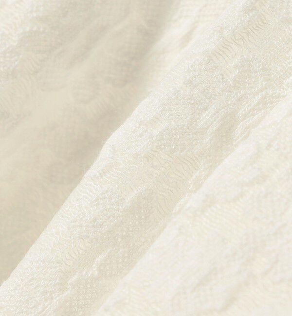 quaranciel「quaranciel:〈洗濯機可能〉シアー フラワー ジャカード ボリューム プルオーバー」|Tシャツ・カットソー|