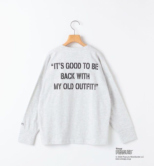 SHIPS KIDS「SHIPS KIDS:140～160cm / PEANUTS FA プリント ロングスリーブ Tシャツ」|Tシャツ・カットソー|