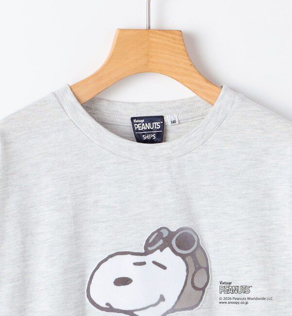 SHIPS KIDS「SHIPS KIDS:140～160cm / PEANUTS FA プリント ロングスリーブ Tシャツ」|Tシャツ・カットソー|