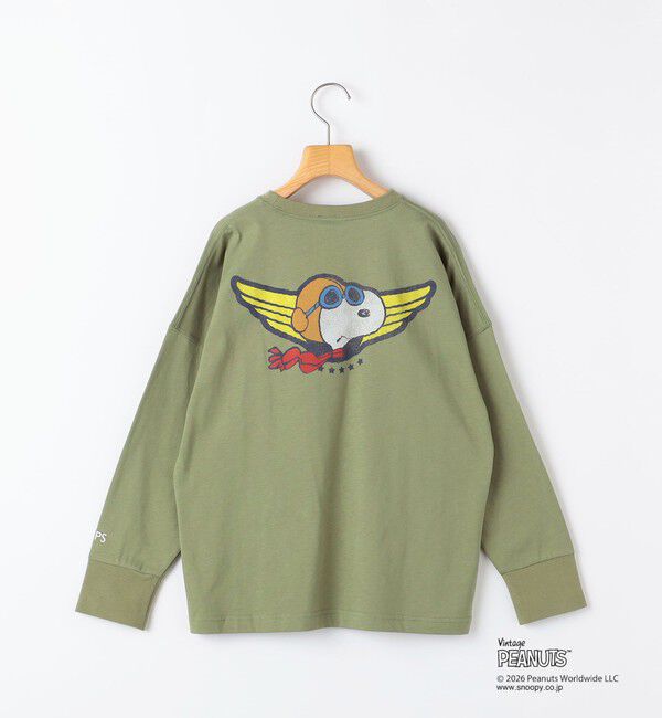 SHIPS KIDS「SHIPS KIDS:140～160cm / PEANUTS FA プリント ロングスリーブ Tシャツ」|Tシャツ・カットソー|