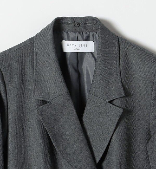 SHIPS any「〈手洗い可能〉ウールライク レース カラー ジャケット［NAVY BLUE］」|テーラードジャケット|