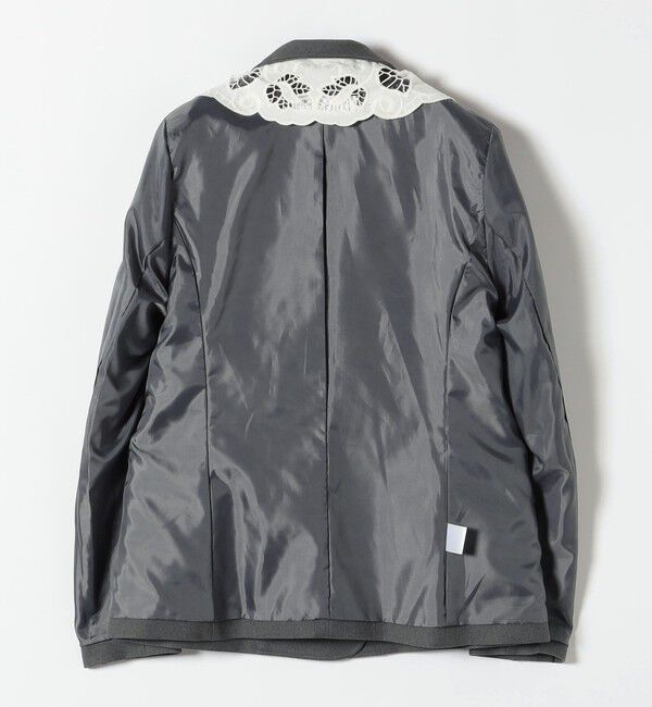 SHIPS any「〈手洗い可能〉ウールライク レース カラー ジャケット［NAVY BLUE］」|テーラードジャケット|