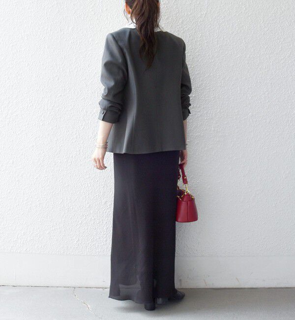 SHIPS any「〈手洗い可能〉ウールライク レース カラー ジャケット［NAVY BLUE］」|テーラードジャケット|
