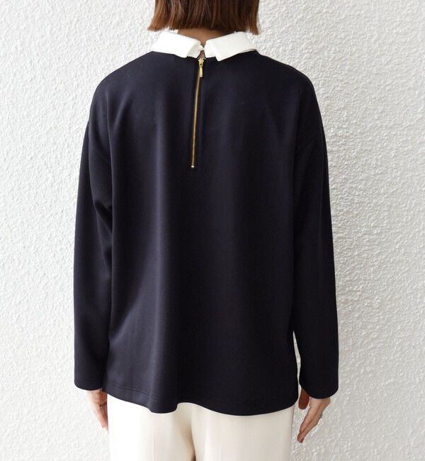 SHIPS any「《予約》〈洗濯機可能〉バイカラー ロング スリーブ プルオーバー」|Tシャツ・カットソー|