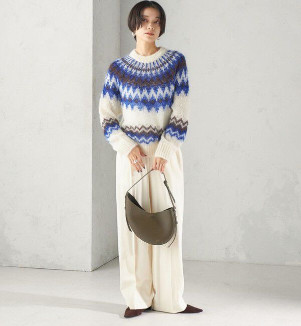 SHIPS for women「《予約》【SHIPS別注】BATONER: ノルディック モヘヤ プルオーバー」|ニット・セーター|