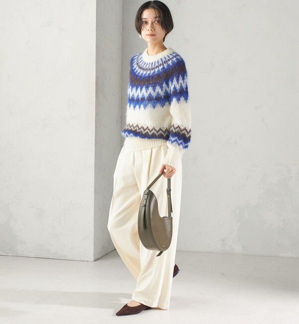SHIPS for women「《予約》【SHIPS別注】BATONER: ノルディック モヘヤ プルオーバー」|ニット・セーター|
