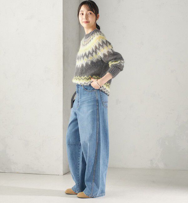 SHIPS for women「《予約》【SHIPS別注】BATONER: ノルディック モヘヤ プルオーバー」|ニット・セーター|