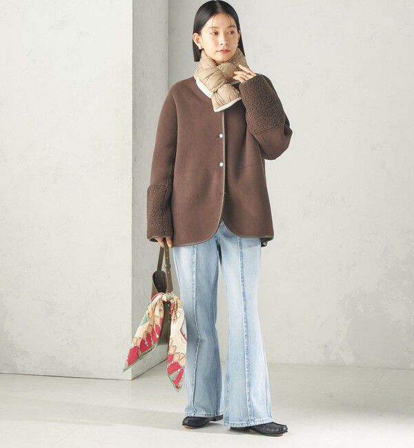 SHIPS for women「《予約》【SHIPS別注】TAION:〈手洗い可能〉SHIRRING MUFFLER」|マフラー|
