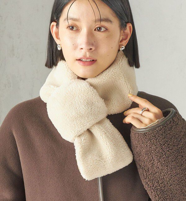 SHIPS for women「《予約》【SHIPS別注】TAION:〈手洗い可能〉SHIRRING MUFFLER」|マフラー|