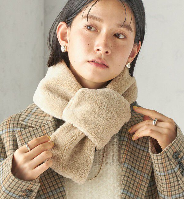 SHIPS for women「《予約》【SHIPS別注】TAION:〈手洗い可能〉SHIRRING MUFFLER」|マフラー|