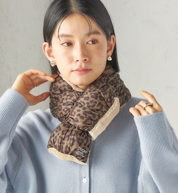 SHIPS for women「《予約》【SHIPS別注】TAION:〈手洗い可能〉SHIRRING MUFFLER」|マフラー|ダークブラウン