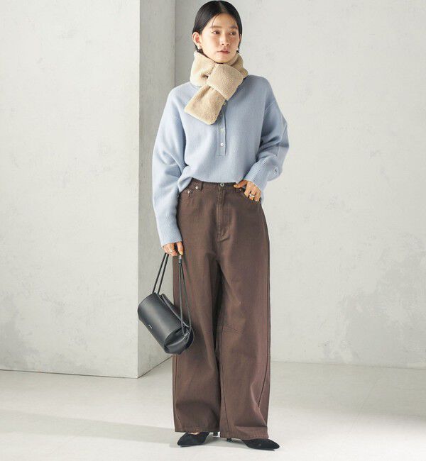 SHIPS for women「《予約》【SHIPS別注】TAION:〈手洗い可能〉SHIRRING MUFFLER」|マフラー|