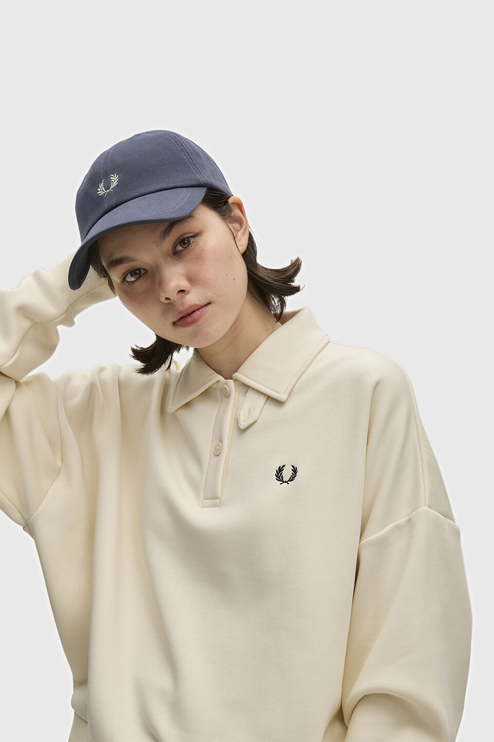 FRED PERRY 「FRED PERRY／BRUSHED BACK SWEATSHIRT POLO／スウェットポロシャツ」|ポロシャツ|