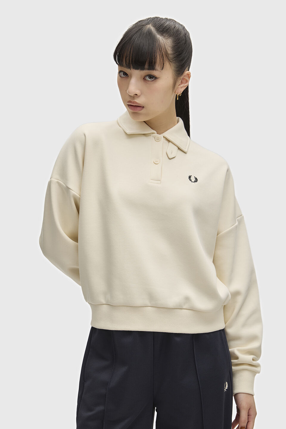 FRED PERRY 「FRED PERRY／BRUSHED BACK SWEATSHIRT POLO／スウェットポロシャツ」|ポロシャツ|