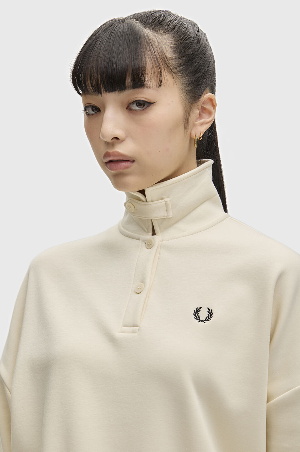 FRED PERRY 「FRED PERRY／BRUSHED BACK SWEATSHIRT POLO／スウェットポロシャツ」|ポロシャツ|