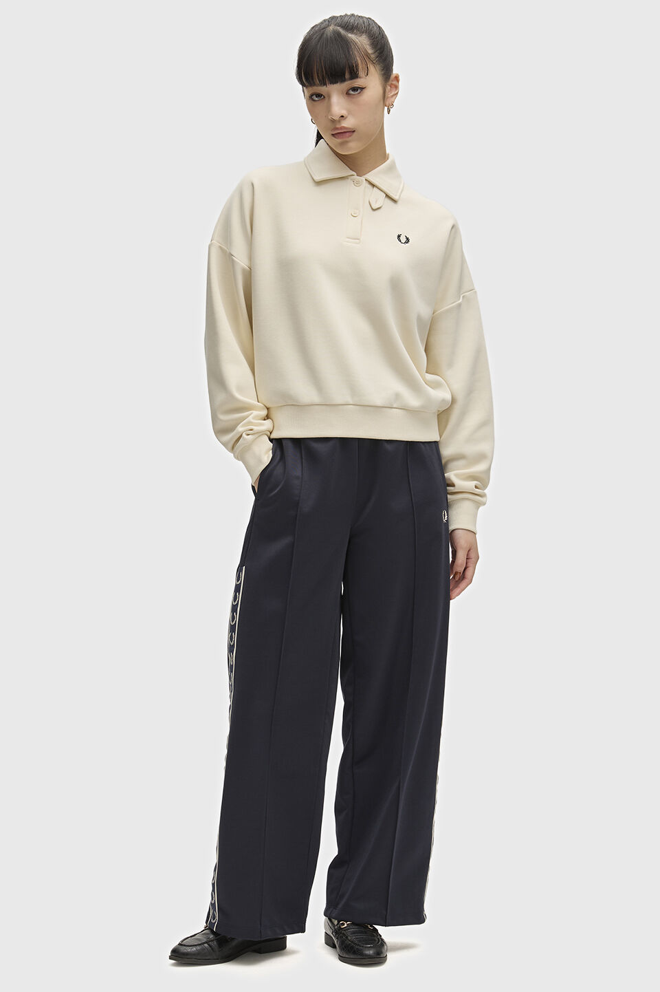 FRED PERRY 「FRED PERRY／BRUSHED BACK SWEATSHIRT POLO／スウェットポロシャツ」|ポロシャツ|