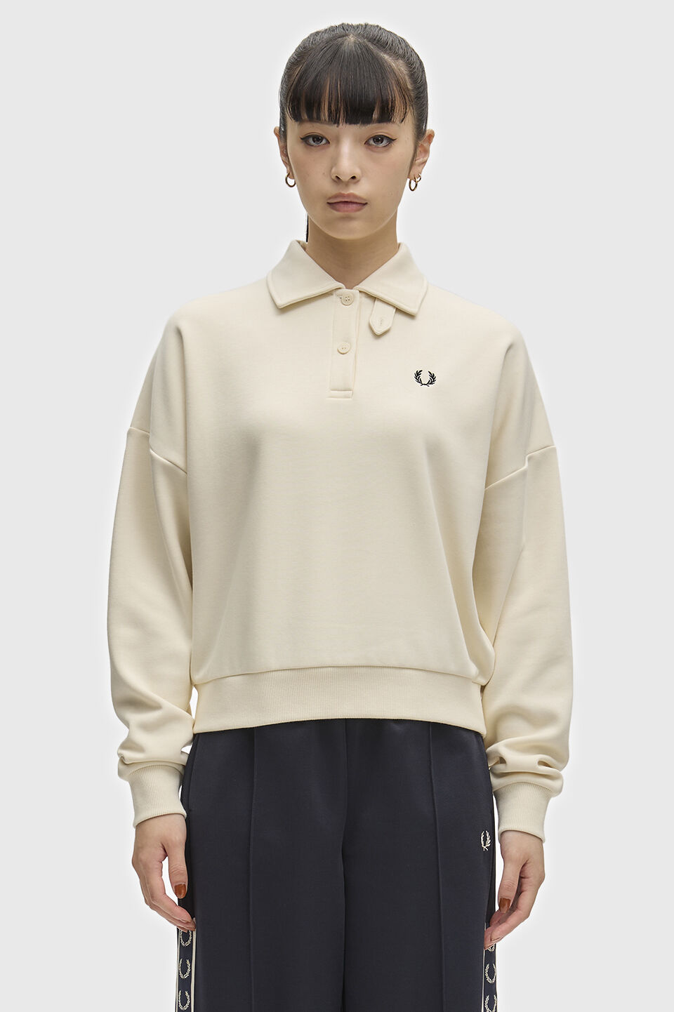FRED PERRY 「FRED PERRY／BRUSHED BACK SWEATSHIRT POLO／スウェットポロシャツ」|ポロシャツ|