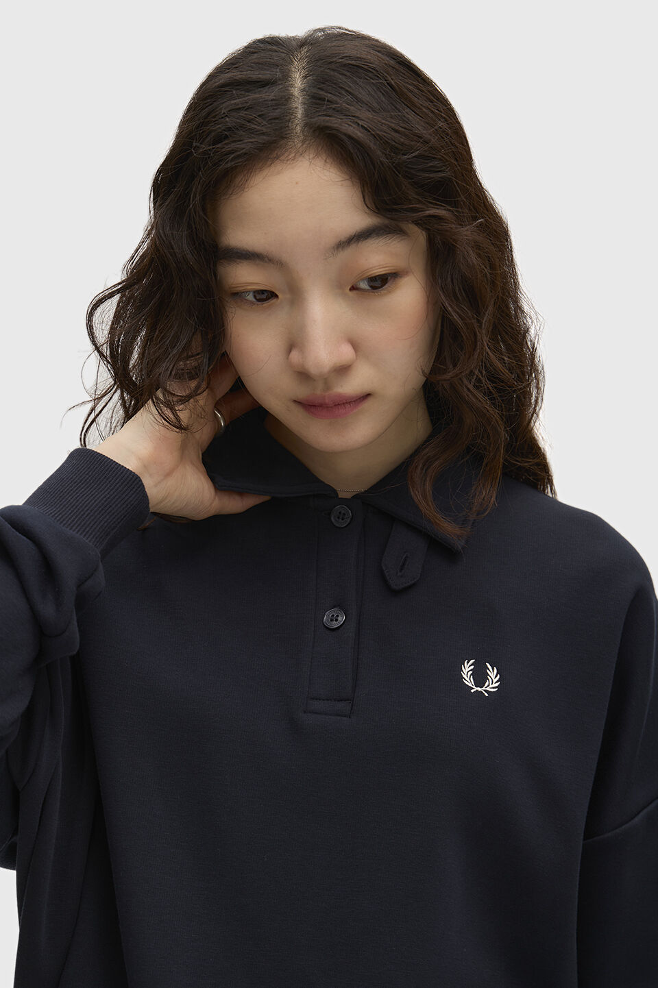 FRED PERRY 「FRED PERRY／BRUSHED BACK SWEATSHIRT POLO／スウェットポロシャツ」|ポロシャツ|