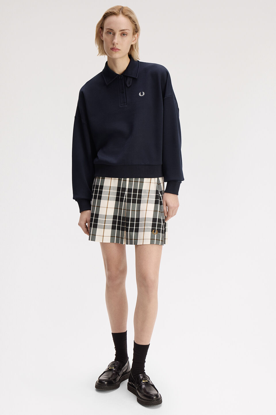 FRED PERRY 「FRED PERRY／BRUSHED BACK SWEATSHIRT POLO／スウェットポロシャツ」|ポロシャツ|
