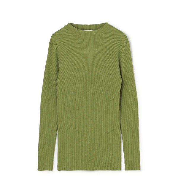 GALERIE VIE「プルミエールウールリブ ビルドネックプルオーバー」|ニット・セーター|55 グリーン