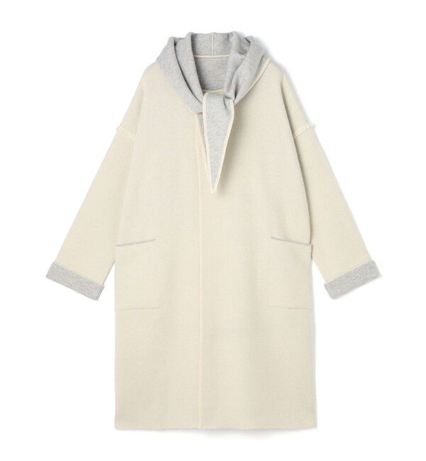 GALERIE VIE「モンゴルカシミヤ フーデッドニットコート」|その他|11 ホワイト