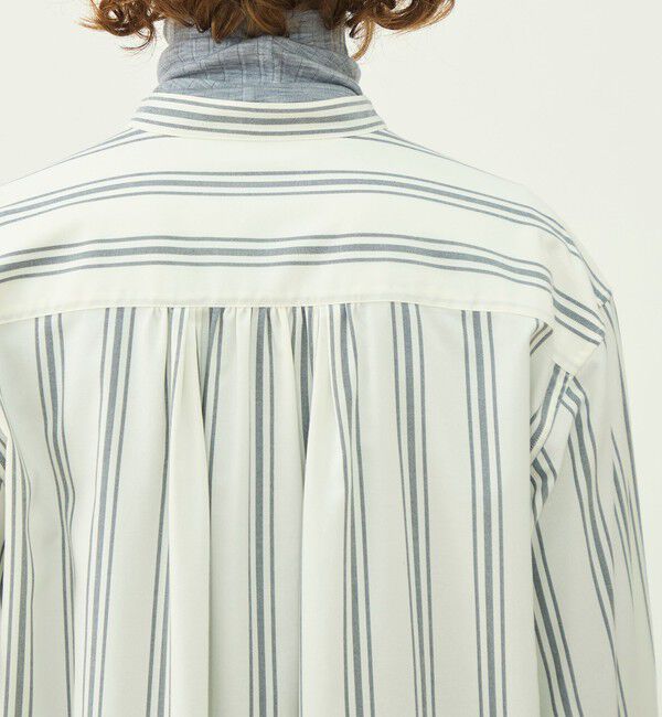 MACPHEE「【WEB先行予約】コットンオックス バンドカラーシャツワンピース」|ワンピース|