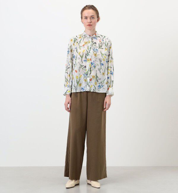 Ballsey「ピーチストレッチツイル タックワイドパンツ」|その他|