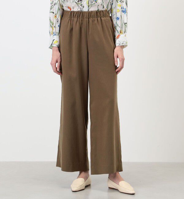 Ballsey「ピーチストレッチツイル タックワイドパンツ」|その他|