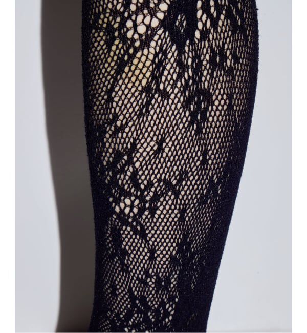  「SWEDISH STOCKINGS ROSA LACE KENN-HIGHS SST-KH072：靴下」|ソックス|ブラック