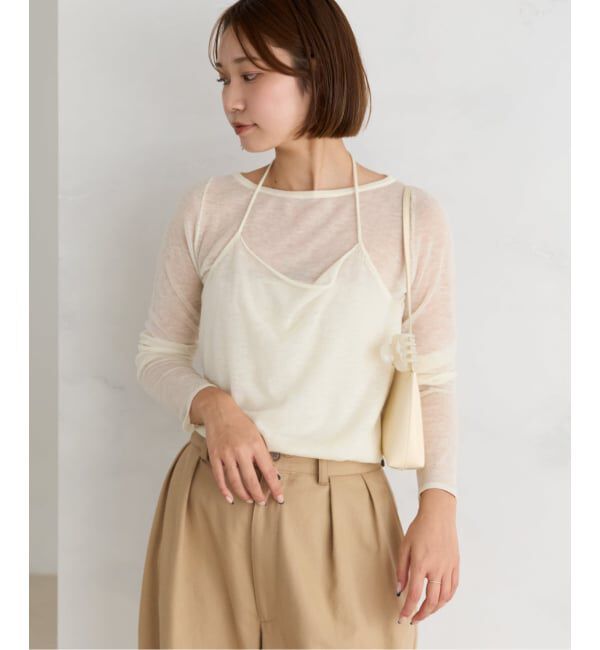 Plage「《予約》Sheer layered ニット」|ニット・セーター|