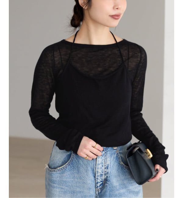 Plage「《予約》Sheer layered ニット」|ニット・セーター|