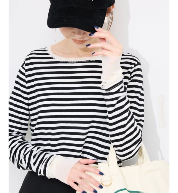 SLOBE IENA「《WEB限定カラーあり/追加7》レイヤードスリーブロンTEE」|Tシャツ・カットソー|