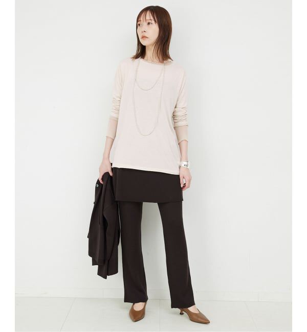 SLOBE IENA「《WEB限定カラーあり/追加7》レイヤードスリーブロンTEE」|Tシャツ・カットソー|