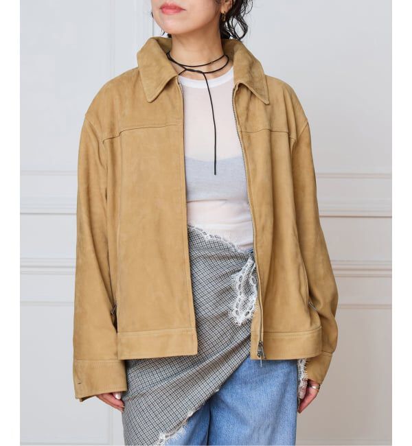 IENA LA BOUCLE「IENA LA BOUCLE LAMB SUEDE  BLOUSON」|その他|ベージュ