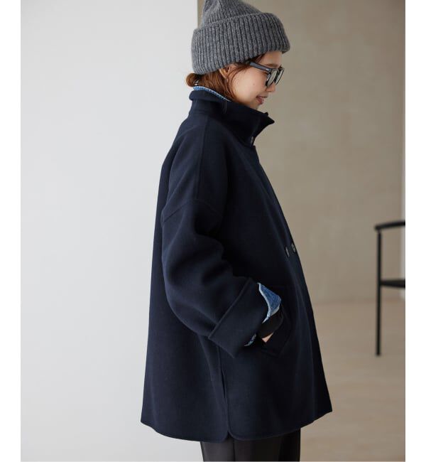 SLOBE IENA「《WEB限定/追加予約2》souple woolダブルフェイススタンドコート」|その他|