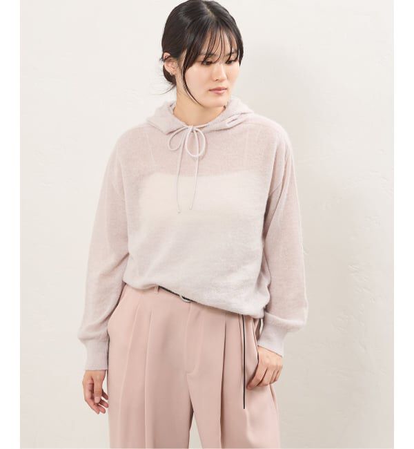 IENA「《予約》モヘヤコンシアーフーディー」|ニット・セーター|