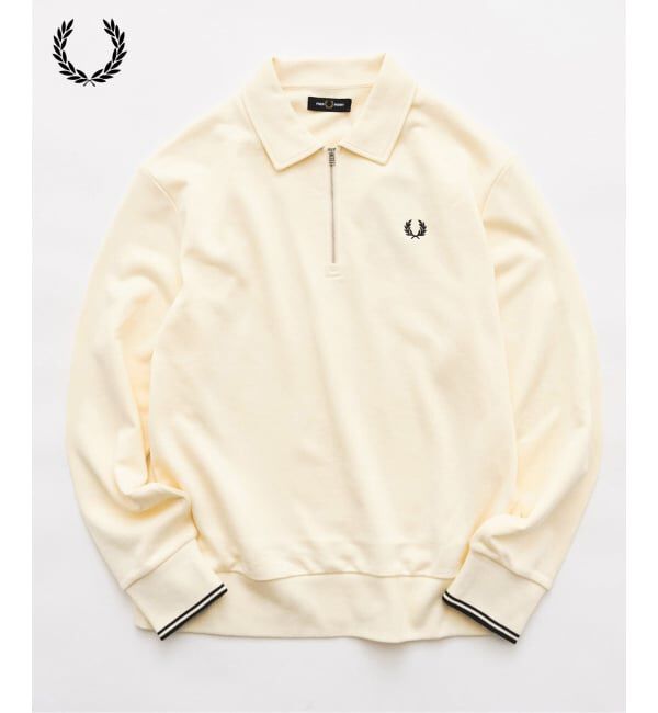 417 EDIFICE「FRED PERRY / フレッドペリー HALF ZIP COLLARED SWEATSHIRT」|スウェット・ジャージ|ナチュラル