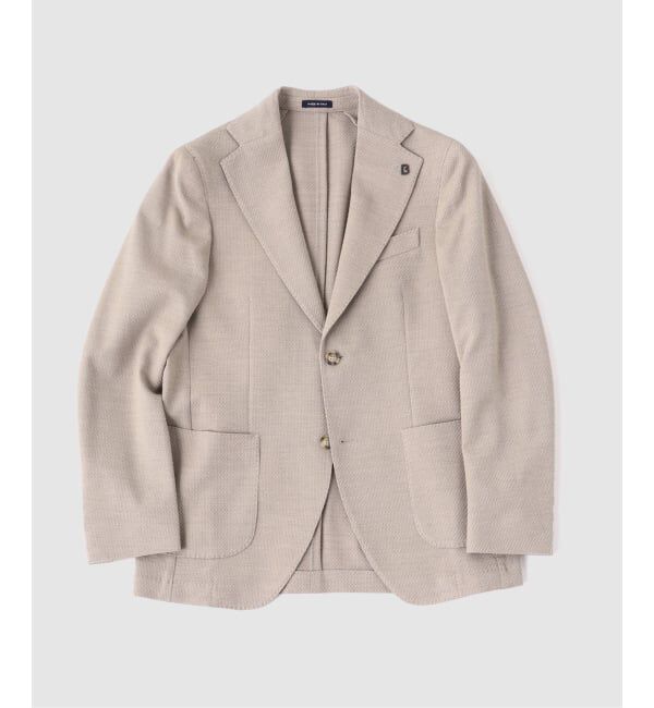 EDIFICE「BRERAS (ブレラス) Jersey Dobby Solid ジャケット」|テーラードジャケット|ベージュ
