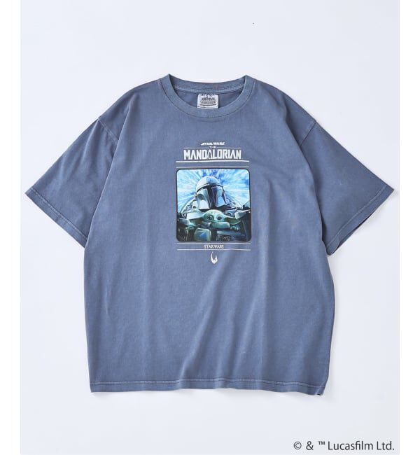 JOURNAL STANDARD「STAR WARS / スター・ウォーズ マンダロリアン プリント Tシャツ」|Tシャツ・カットソー|ブルー B