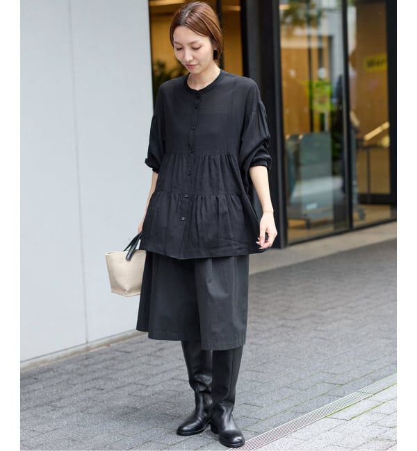 JOURNAL STANDARD relume「《WEB限定》バンドカラーティアードブラウス」|シャツ・ブラウス|