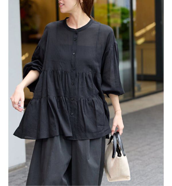 JOURNAL STANDARD relume「《WEB限定》バンドカラーティアードブラウス」|シャツ・ブラウス|
