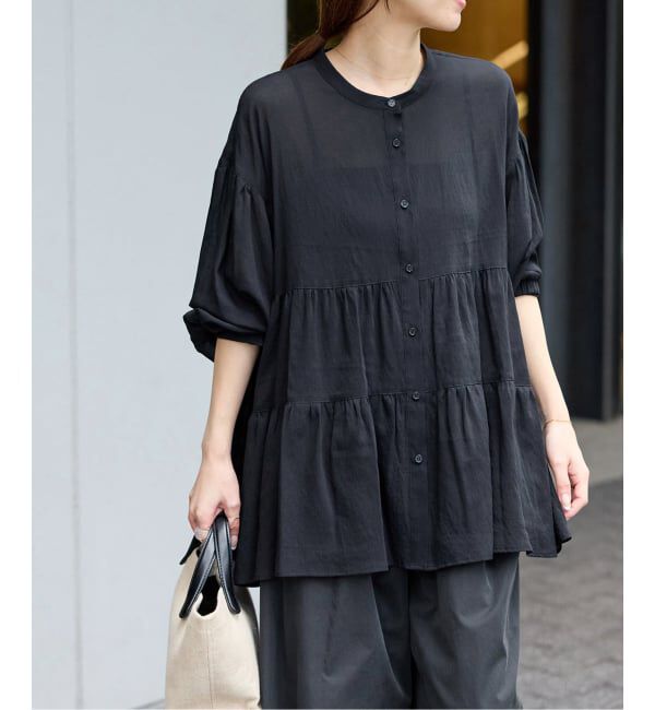 JOURNAL STANDARD relume「《WEB限定》バンドカラーティアードブラウス」|シャツ・ブラウス|