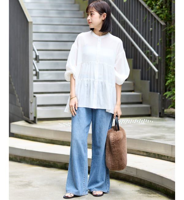 JOURNAL STANDARD relume「《WEB限定》バンドカラーティアードブラウス」|シャツ・ブラウス|