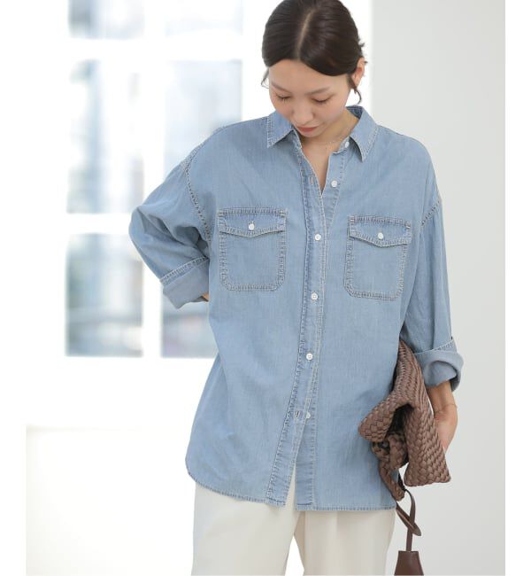 JOURNAL STANDARD relume「《追加2》ライトデニムオーバーサイズシャツ」|シャツ・ブラウス|