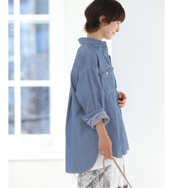JOURNAL STANDARD relume「《追加2》ライトデニムオーバーサイズシャツ」|シャツ・ブラウス|