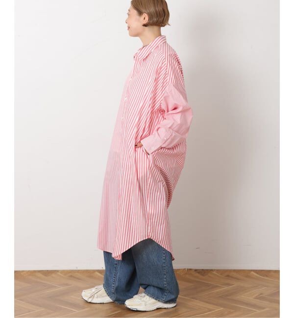 journal standard luxe「《予約》コットンストライプコンビワンピース」|ワンピース|ピンク