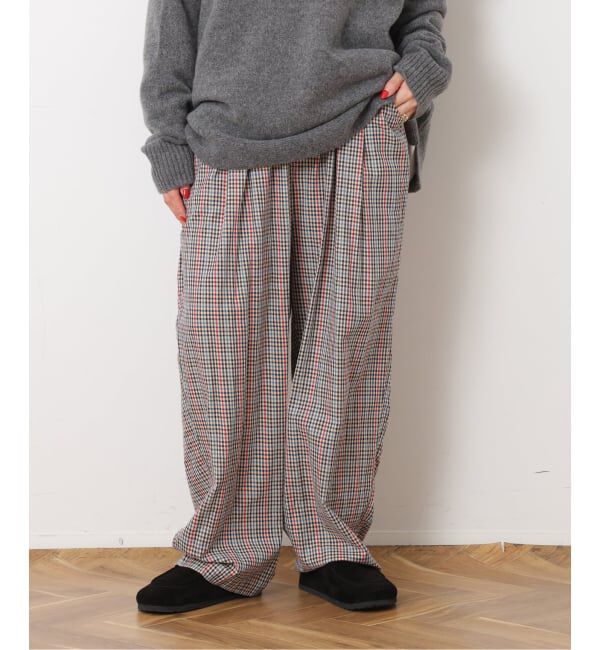 journal standard luxe「《予約》ビエラチェック イージーパンツ」|その他|ブルー