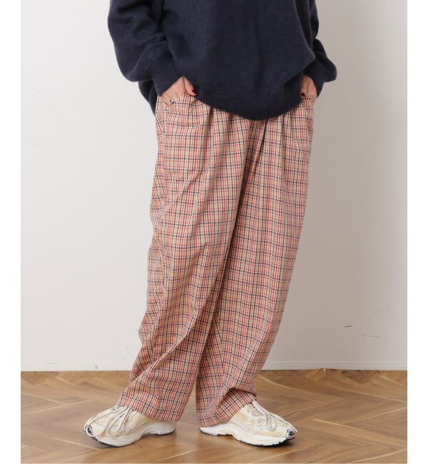 journal standard luxe「《予約》ビエラチェック イージーパンツ」|その他|ピンク A